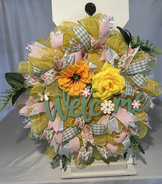 Yellow Welcome Wreath