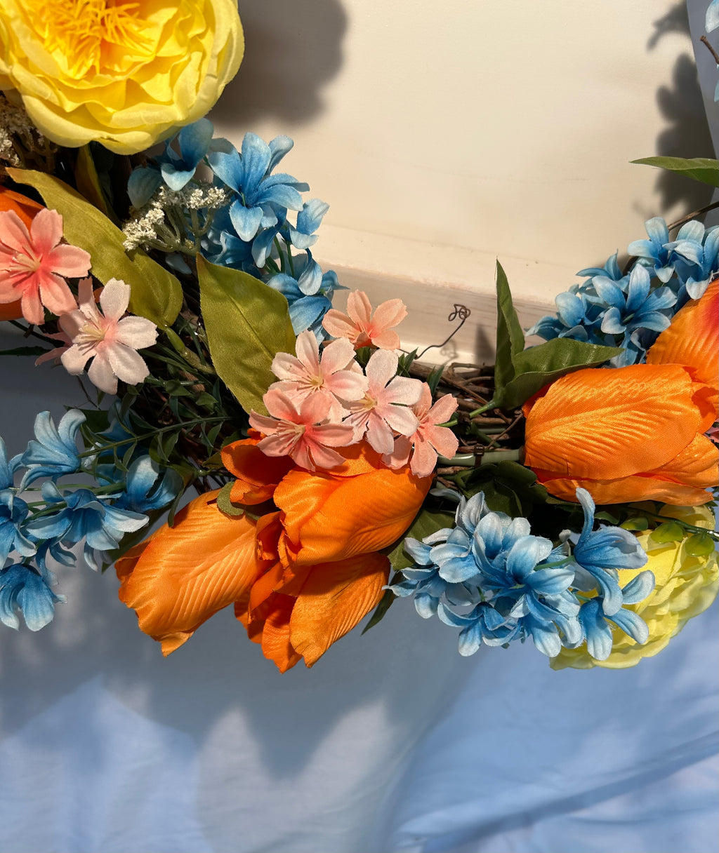 Grapevine Tulip Wreath