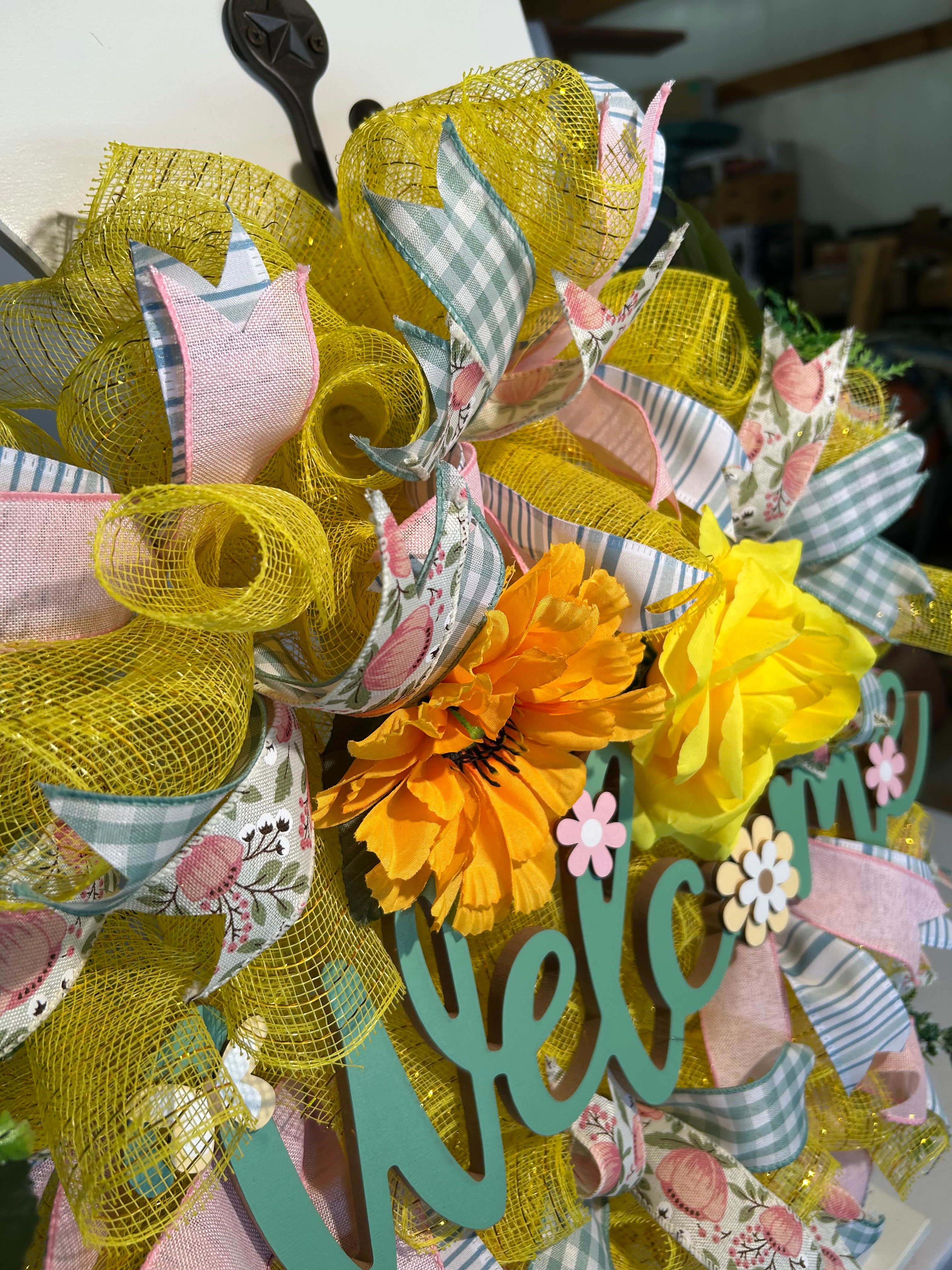 Yellow Welcome Wreath