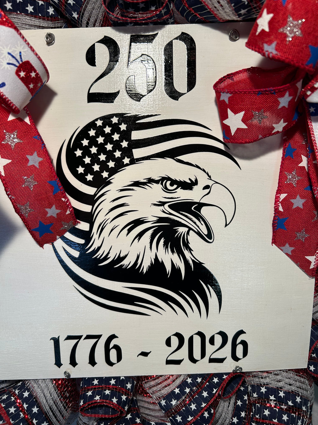 patriotic eagle wreath