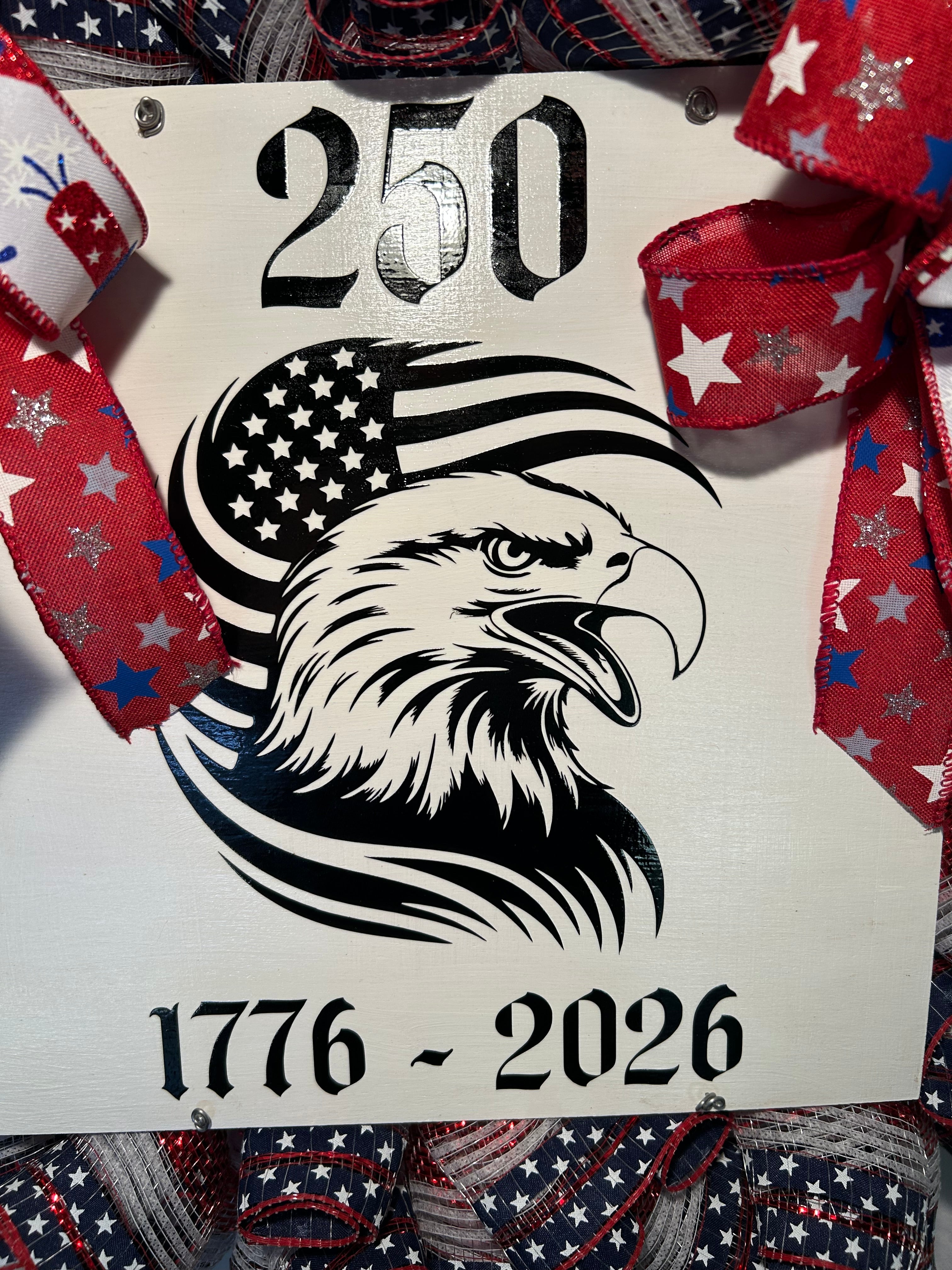 patriotic eagle wreath