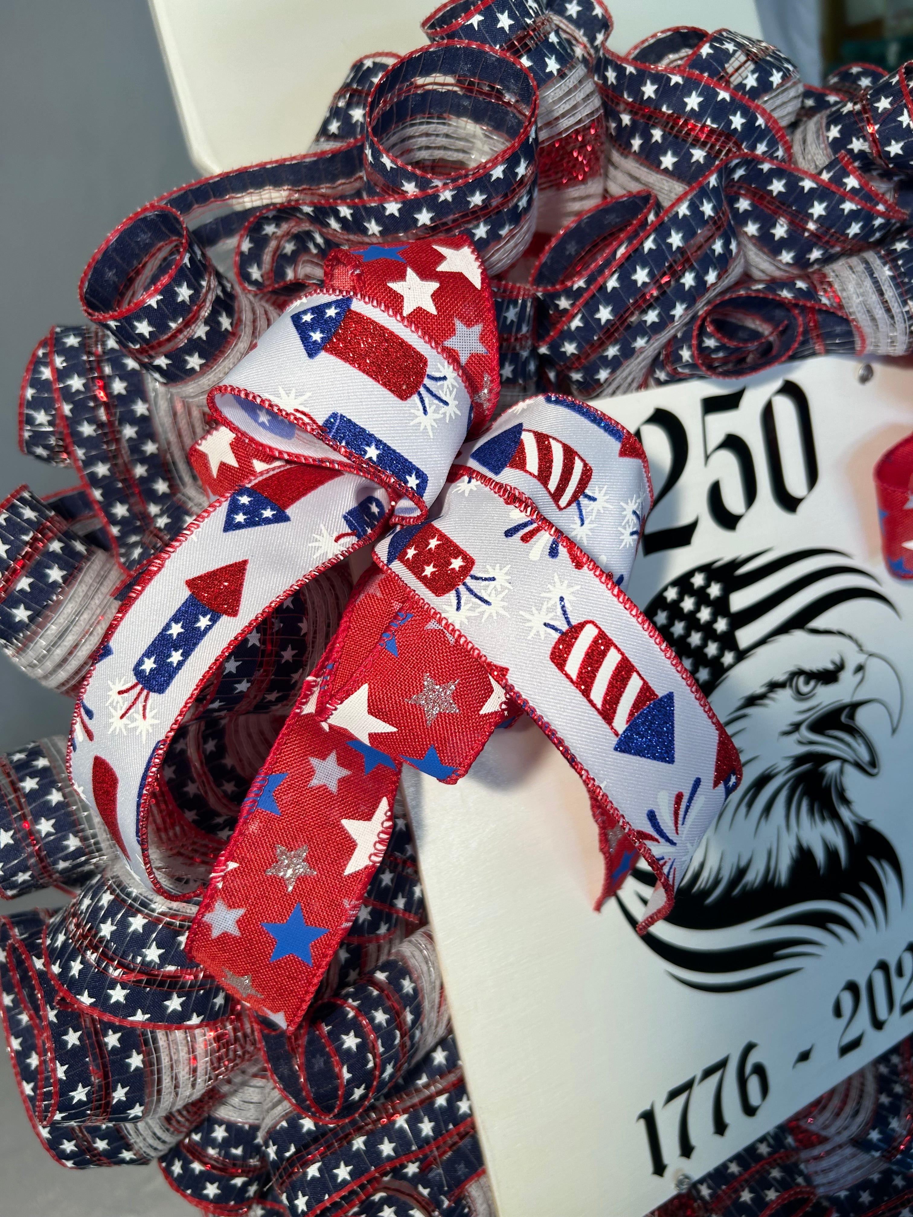 patriotic eagle wreath