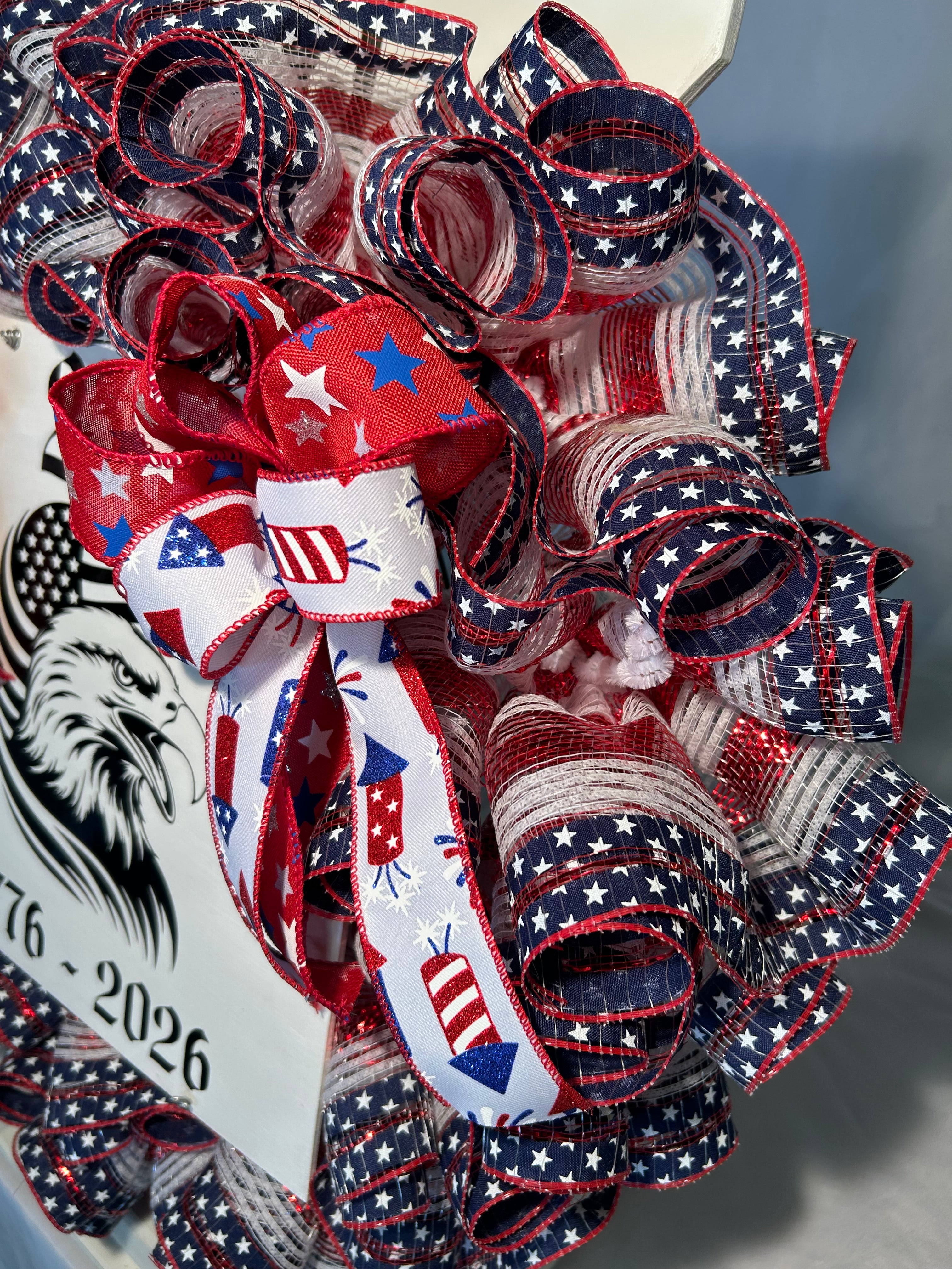 patriotic eagle wreath
