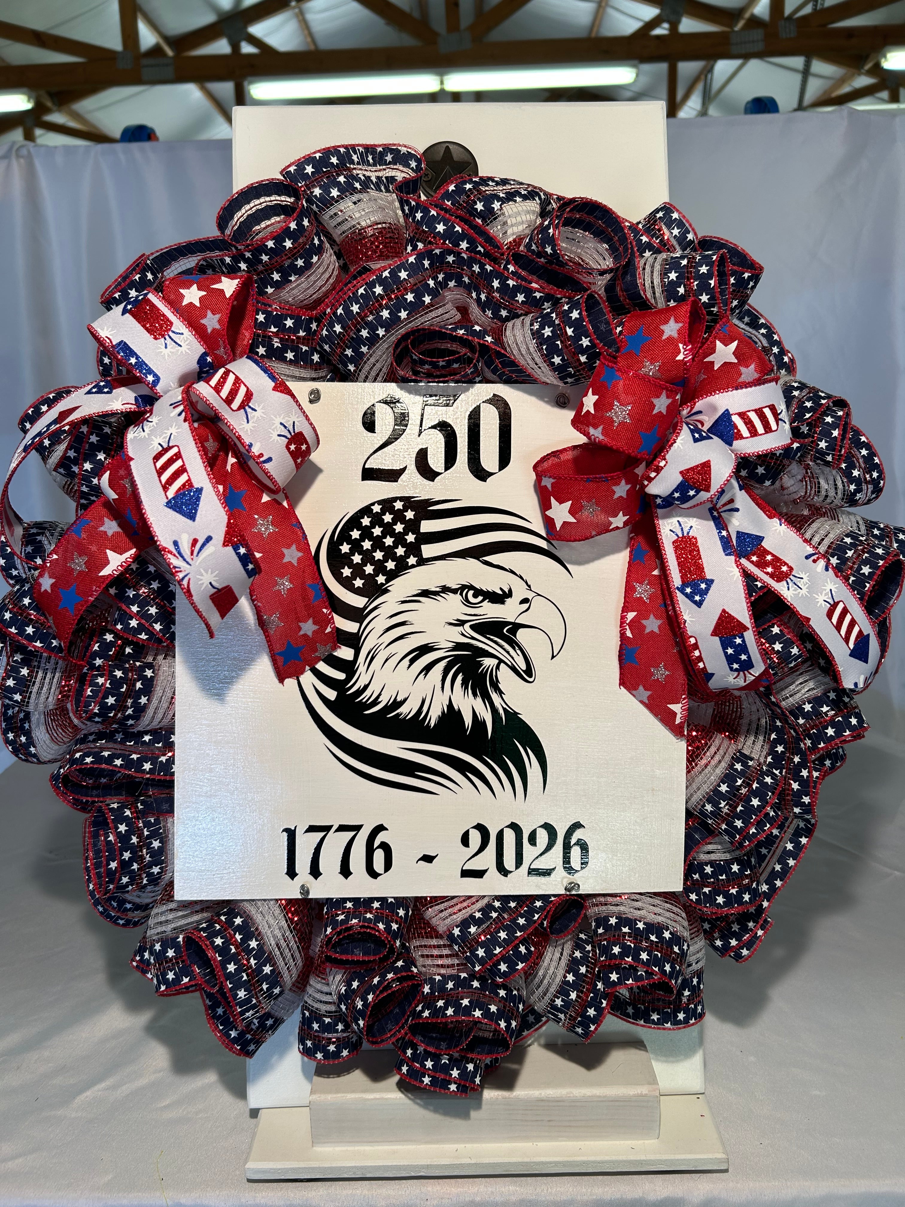 patriotic eagle wreath